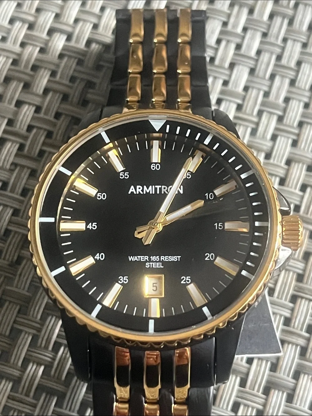 Armitron Black and Gold Two-Tone Men's Watch